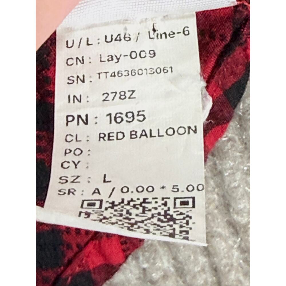 Time and Tru Plaid Gingham Ruffle Dress Size L - Picture 5 of 9
